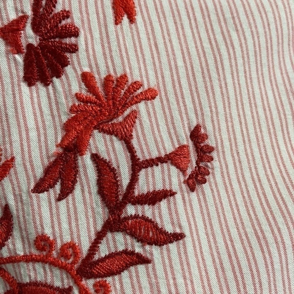 Zara Trafaluc Collection Embroidered Crop Style Ruffled Top - Picture 9 of 12